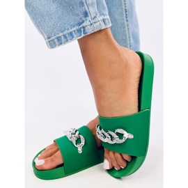 Ciabatte Tilia Green con catena verde 2