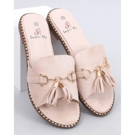 Infradito Lapierr Beige con frange 1