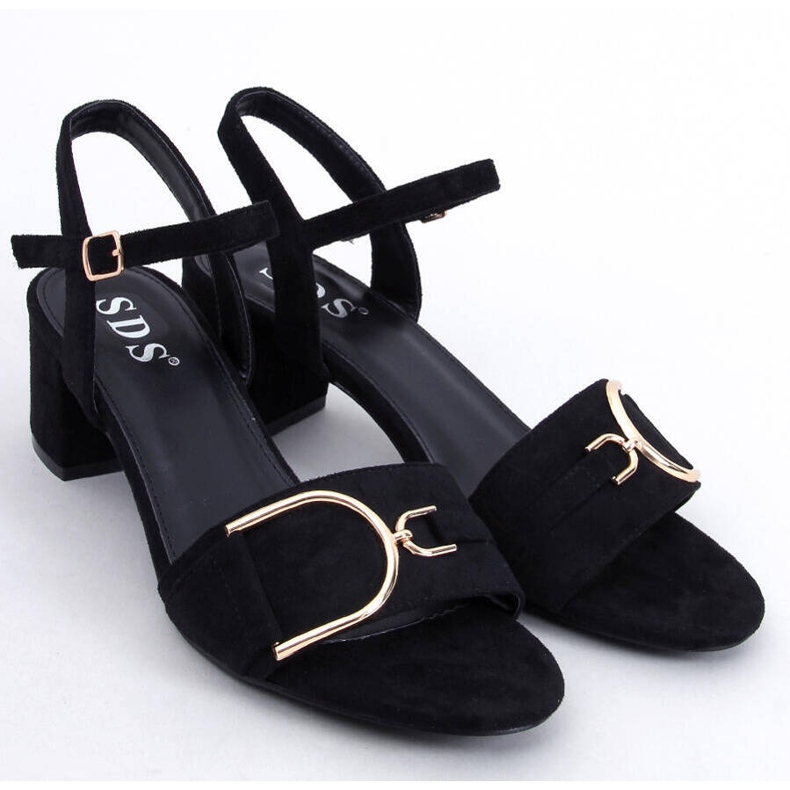 Parisy Sandali neri con tacco basso nero 1