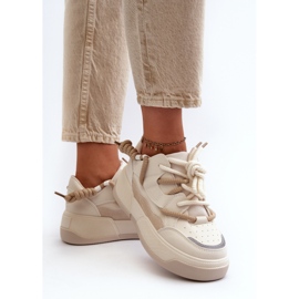 Sneakers Platform da Donna Beige Moariella 2