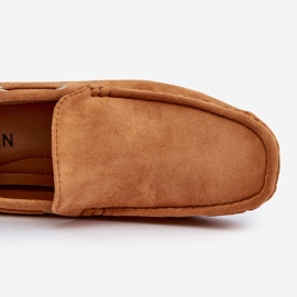 Mocassini slip-on da uomo in pelle scamosciata Rayan color cammello marrone 1