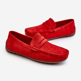 Mocassini Wesley scamosciati rossi da uomo rosso 1