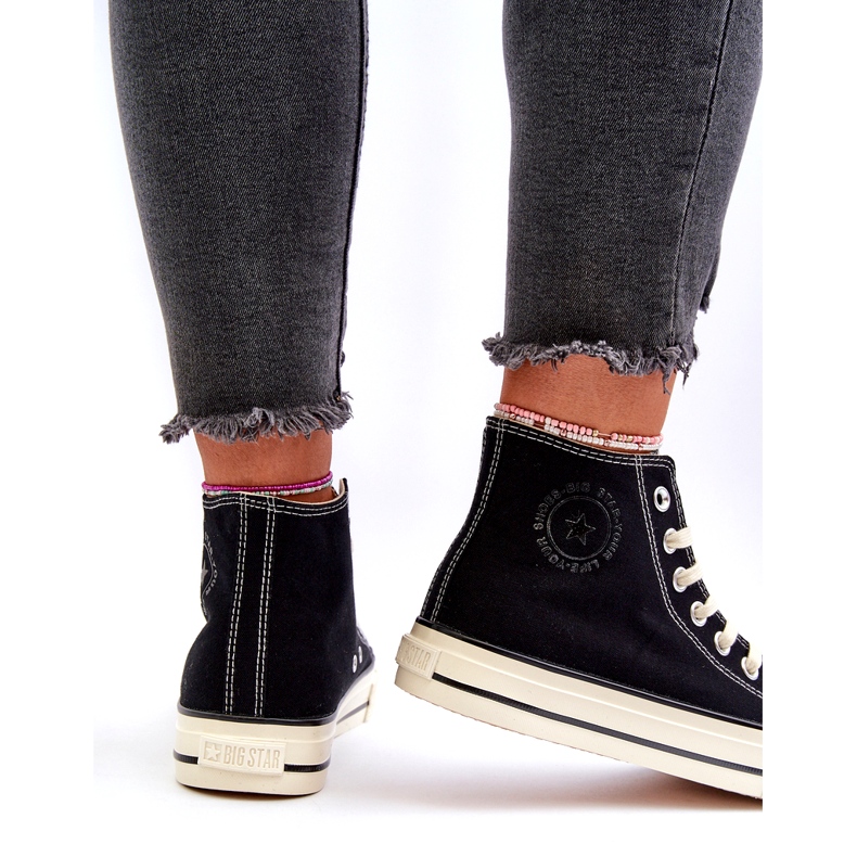 Sneakers Alte da Donna Big Star NN274283 Nere nero 4