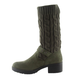 Stivali in filato NC109 verde 1