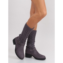 Stivali alti con gambo NC109 grigio 2