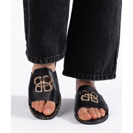 Eleganti infradito da donna nere nero 1