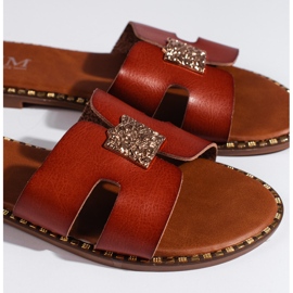 Infradito piatte da donna marroni marrone 2