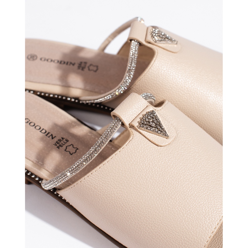 Ciabatte piatte beige da donna 1