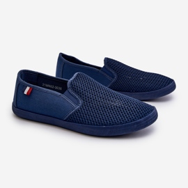 Sneakers Traforate da Uomo Blu Navy Koboru 1