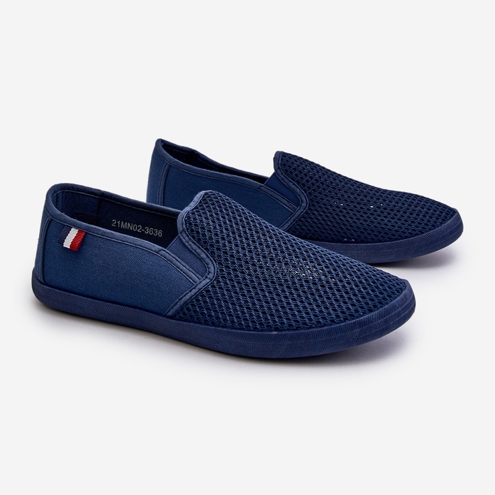 Sneakers Traforate da Uomo Blu Navy Koboru 1