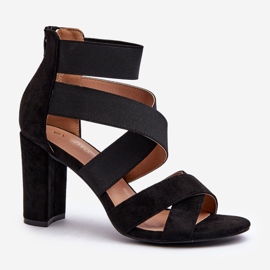 Sandali Con Tacco Alto Da Donna Con Cinturini Nero Obissa 1