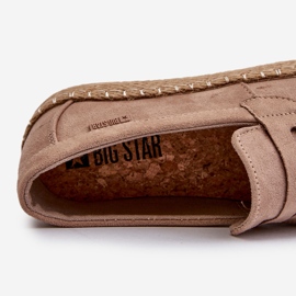 Espadrillas da uomo in ecopelle scamosciata Big Star NN174049 Beige marrone 2