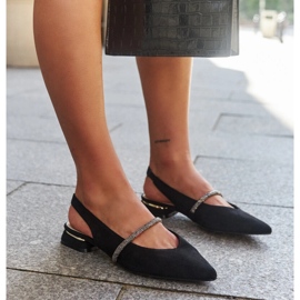 Ballerine nere con inserto in pelle di Morcosa nero 1