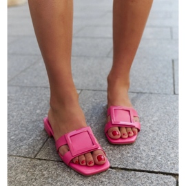 Infradito rosa con inserto in pelle Wilia 1