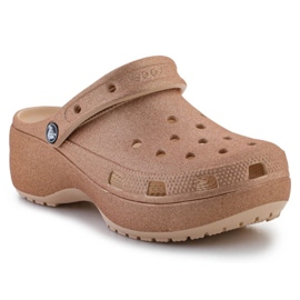 Infradito Crocs Classic Platform Glitter Clog 207241-2DS marrone 1
