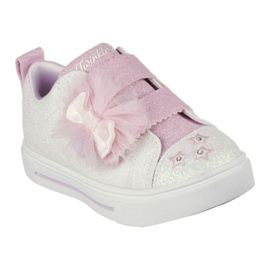 Scarpe Skechers Glitter Gems 314778N Wpk bianco 1