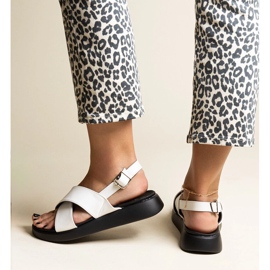 Sandali con plateau Burnet bianchi bianco 1