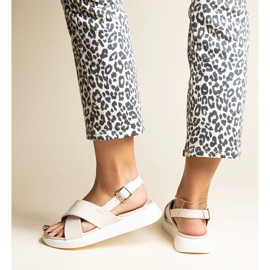 Sandali con plateau Burnet beige 1