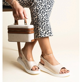 Sandali slip-on dorati con lucentezza Taylak d'oro 1