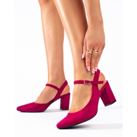 Décolleté da donna in camoscio rosa di Sergio Leone 1
