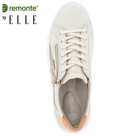 Scarpe sportive da donna comode in pelle, beige Remonte D1C01-81 1