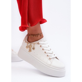 Sneakers Platform Da Donna Con Pendenti, Tivissa Di Colore Bianco 1