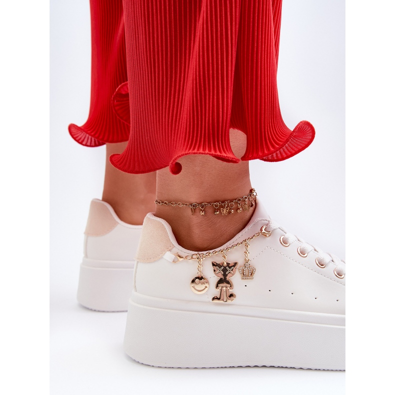 Sneakers Platform Da Donna Con Pendenti, Tivissa Di Colore Bianco 2