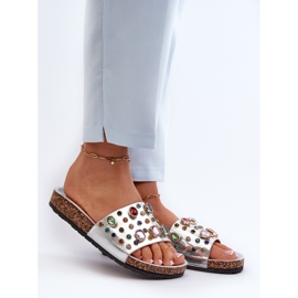 Infradito da Donna Con Decori S.Barski MY122 Argento 1
