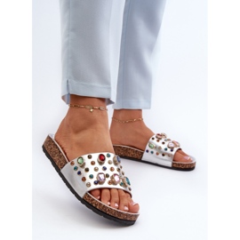 Infradito da Donna Con Decori S.Barski MY122 Argento 2