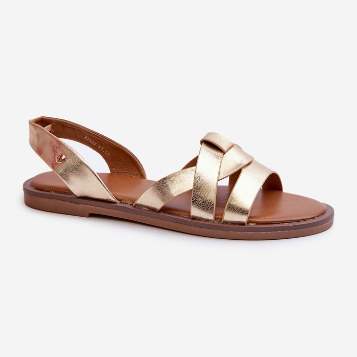 Sandali Bassi da Donna In Eco Pelle Vinceza 17347 Oro d'oro 1