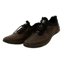 Polbut Scarpe casual da uomo in pelle K24 marrone 4