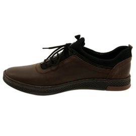Polbut Scarpe casual da uomo in pelle K24 marrone 3