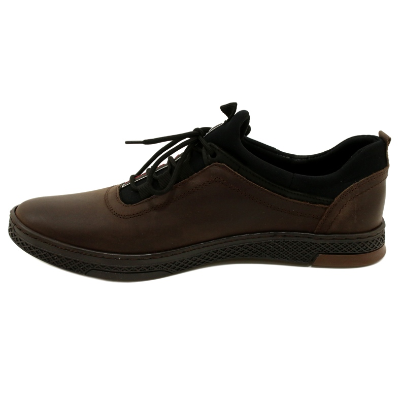 Polbut Scarpe casual da uomo in pelle K24 marrone 3
