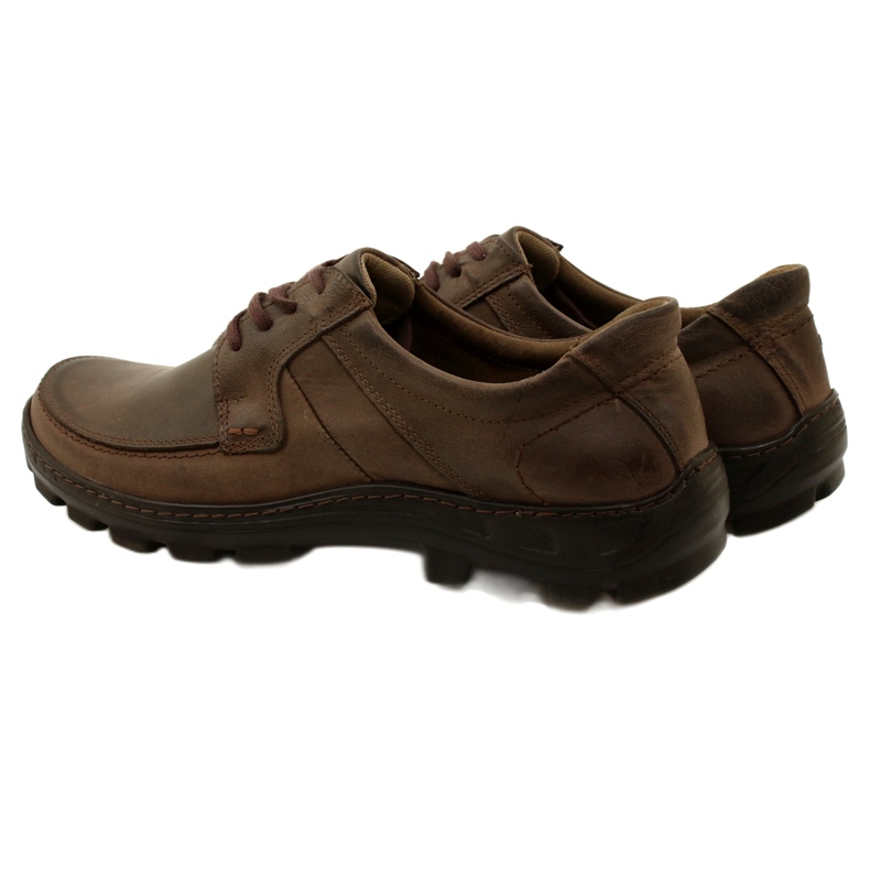 KOMODO Scarpe da uomo in pelle 853 marrone 5