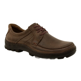 KOMODO Scarpe da uomo in pelle 853 marrone 1