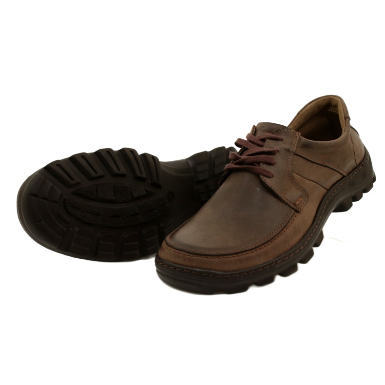 KOMODO Scarpe da uomo in pelle 853 marrone 4