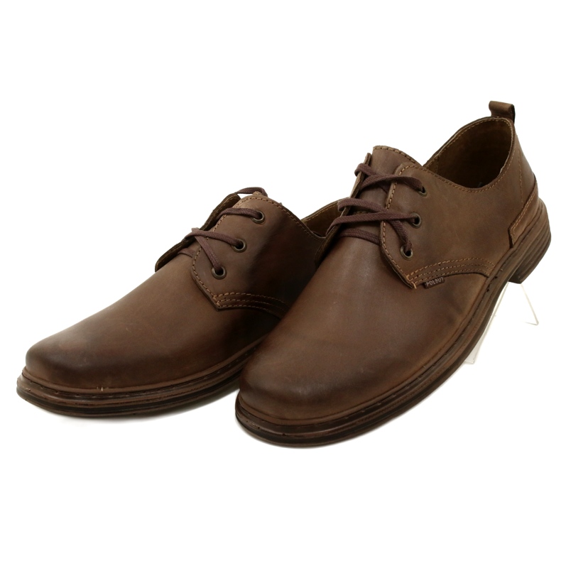 Polbut Scarpe da uomo in pelle 191k marrone 4