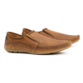 Olivier Mocassini uomo in pelle 4206 marrone 1