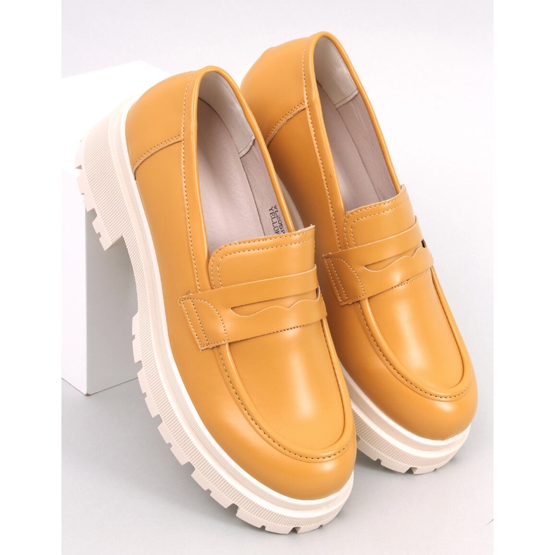 Mocassini Dench con plateau gialli giallo 1