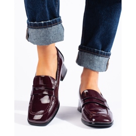 Mocassini Sergio Leone in vernice bordeaux rosso 2