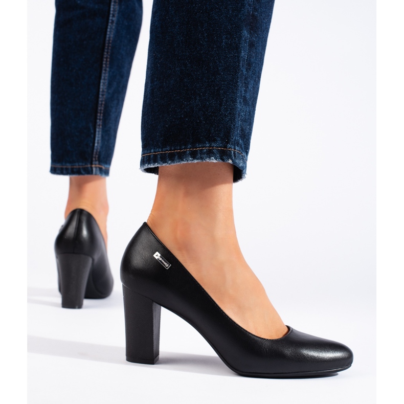 Décolleté nere da donna con tacco alto di Sergio Leone nero 2