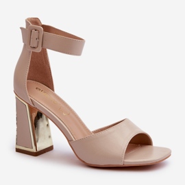 Sandali Eleganti da Donna con Tacco Alto Beige Rosazara 2