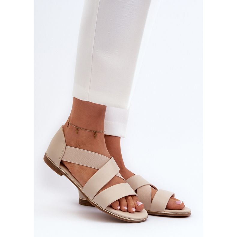 Sandali Puglia in Pelle Beige con Guardolo 2