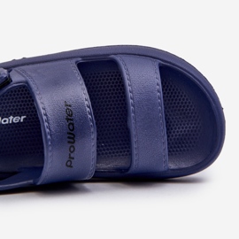 Sandali leggeri in schiuma con velcro ProWater PRO-24-05-01K Blu navy 2