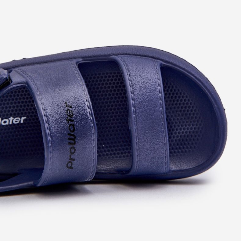 Sandali leggeri in schiuma con velcro ProWater PRO-24-05-01K Blu navy 2