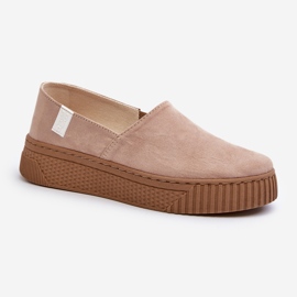 Big Star Scarpe da ginnastica con plateau da donna NN276007 Sistema Memory Foam Beige 1
