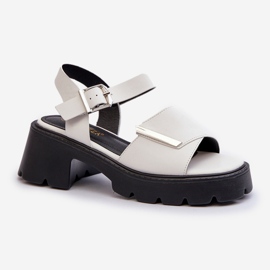 Sandali da Donna in Eco Pelle con Tacco Alto e Plateau Vinceza 36257 Bianco 1