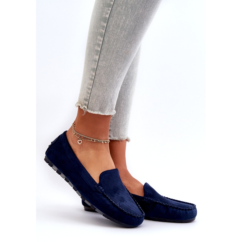 Evento Mocassini da donna in pelle scamosciata Blu Navy Ranica 2
