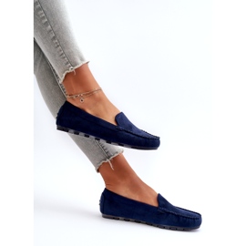Evento Mocassini da donna in pelle scamosciata Blu Navy Ranica 6