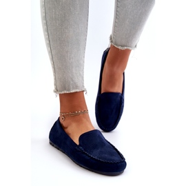 Evento Mocassini da donna in pelle scamosciata Blu Navy Ranica 4